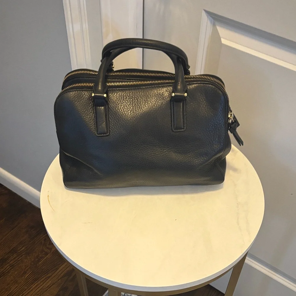Tory Burch Black Leather Satchel with Tassels - Picture 2 of 4
